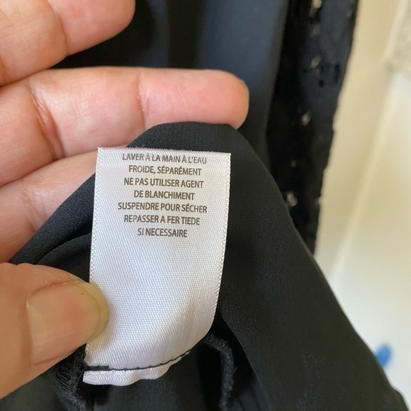 Halogen Black Bell Sleeve Lace Blouse Size XL - Picture 7 of 9